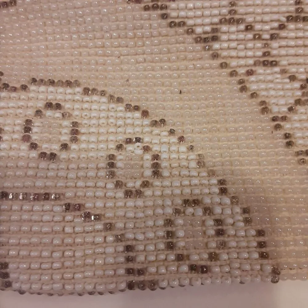 Vintage Czechoslovakia Beaded Mini Purse w/ Finger Rings